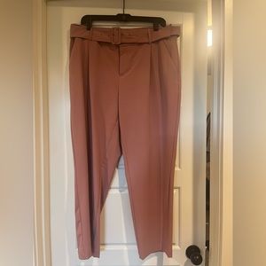 Mauve pink size 12 paper bag waist pants. A New Day.